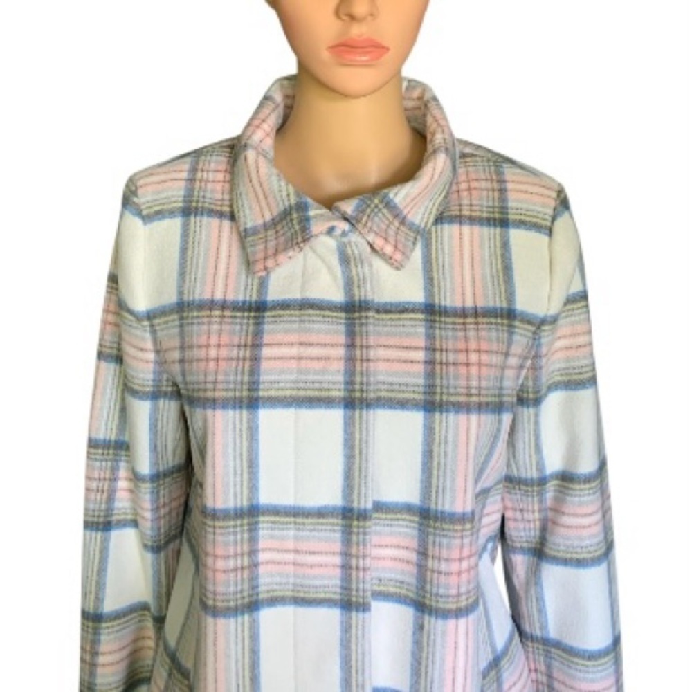 LANDSEND Women’s Tall Stand Collar Plaid Jacket - Picture 9 of 16